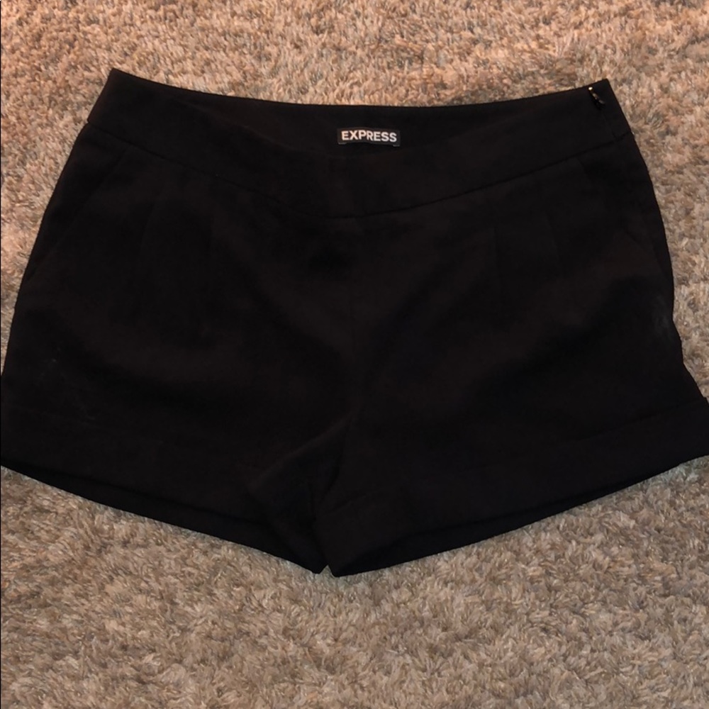 Black dress up shorts